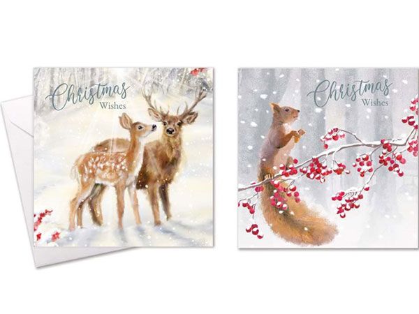 Reindeer / Robin Design Christmas Cards | Wholesale