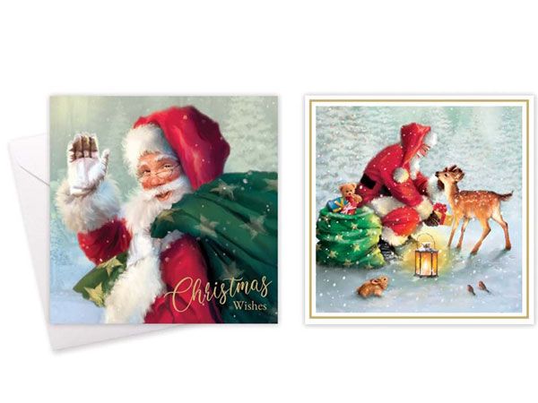 Wholesale Christmas Cards | Traditional Santa | Bulk