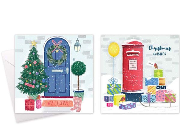 Wholesale Christmas Cards | Postbox/Door Designs