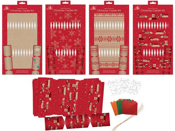 12x Make And Fill Your own Christmas Cracker Kit In Assorted  Designs | XP0213