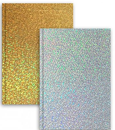 12x A5 Gold & Silver Holographic Hardback Notebooks