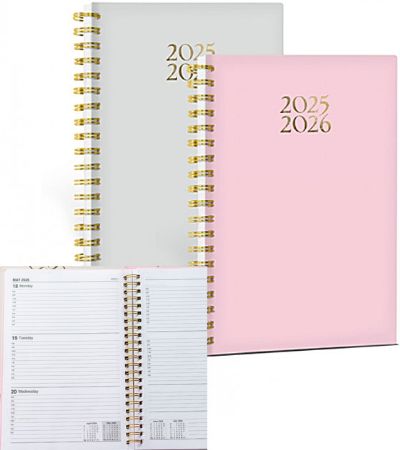 A5 Week To View Lush Spiral Academic Diary 2025-26, Assorted Colours