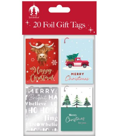 12x Festive Wonderland 20Pack Gift Tags - Contemporary Designs