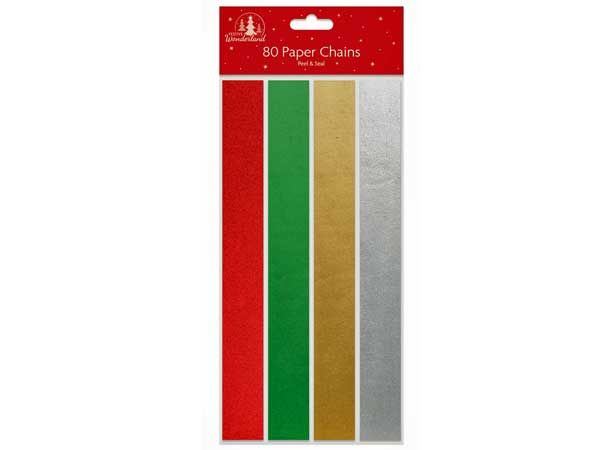 Festive Wonderland 80 Paper Chains - Peel And Seal | XP0215